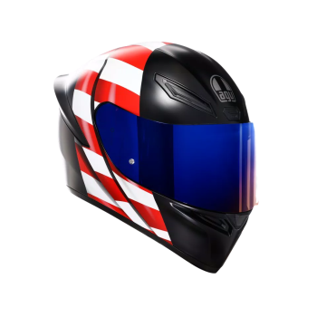 K1 S US FLAG MATT BLACK/RED/BLUE - MOTORBIKE FULL FACE HELMET DOT (E2206)