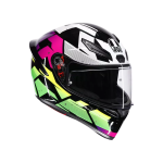 K1 S PUNKPULSE BLACK/PURPLE/LIME - MOTORBIKE FULL FACE HELMET DOT (E2206)