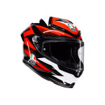 K6 S BRAVEN BLACK/RED/WHITE - MOTORBIKE FULL FACE HELMET DOT (E2206)